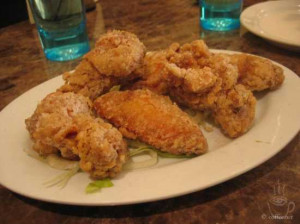 Salt and pepper chicken wings, excellent dish