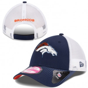 Women's Denver Broncos New Era White/Navy Blue 2015 NFL Draft 9FORTY ...