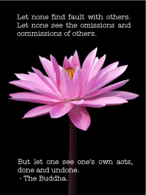 Let None Find Fault With Others. Let None See The Omissions And ...