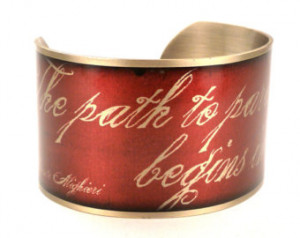 The Inferno by Dante Alighieri Cuff, Quote Jewelry, Italian Literature ...