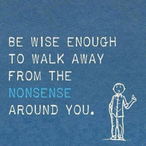 About walking away