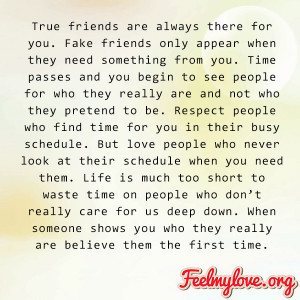 True friends are always there for you.