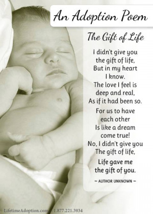 Adoptive Parents Quotes An adoption poem. love this!
