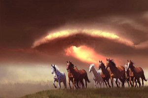... and the sun's radiant life, one need only to look at the horse