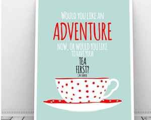Barrie Quote, Tea Art, Tea Cup, Red Polka Dots, Instant Download ...