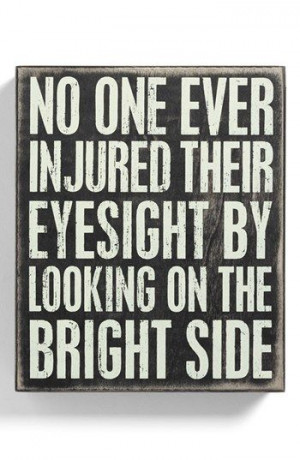 The glass is half full, baby!