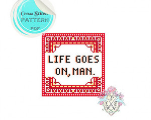 ... On, Man. Cross Stitch Pattern. The Big Lebowski. Digital Download PDF