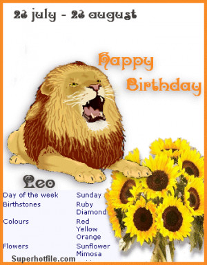 Happy Birthday Leo Card Pbfzif