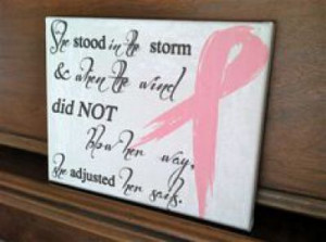 ... Cancer Art Inspirational Quote Wall Canvas Pink Ribbon She For Free