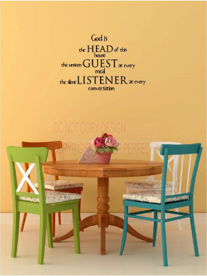 ... silent listener at every conversation religious vinyl wall decals