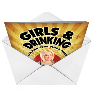 Girls And Drinking Adult Funny Birthday Card Nobleworks image 2