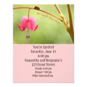 Go With the Flow Ladybug and Flower Invite