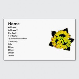 Business Cards Sunflower