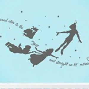 ... Children Peter Pan Moon Stars Second star Quote Book Night (r1385