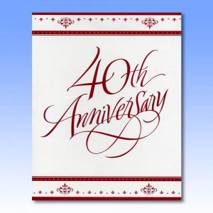 Perfect for celebrating a 40th Anniversary this elegant invitation is ...