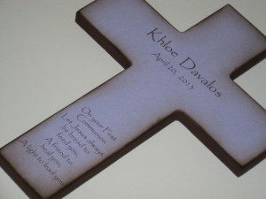 Personalized Christian Cross for First Holy Communion - Catholic Gift ...