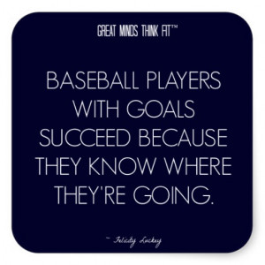 Baseball Quote 2: Goals for Success Sticker
