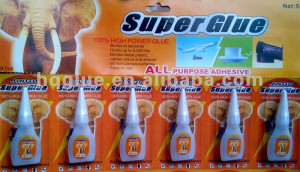 adhesive super glue in aluminium tube or plastic bottle power glue ...
