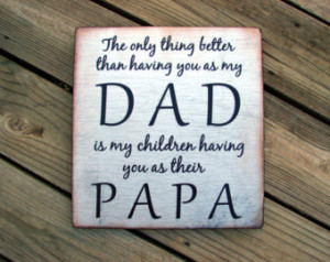 Distressed Wood DAD / PAPA Quote Wa ll Plaque Decor BASEBALL fathers ...