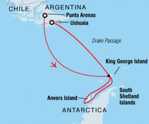 Punta Arenas Drake Passage South Shetland and Antarctic Peninsula