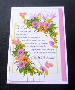 Details about Sending Happy Thoughts... Verse Get Well Soon Card