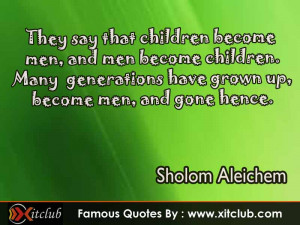 You Are Currently Browsing 15 Most Famous Quotes By Sholom Aleichem