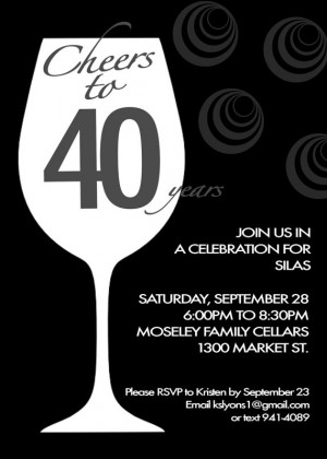 40th Birthday Invitation