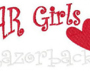 INSTANT DOWNLOAD Arkansas Girls Lov e Razorbacks Machine Embroidery ...