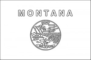 Montana Flag Coloring Page