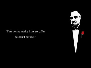 Text quotes the godfather movie wallpaper