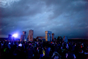 surround the ancient Stonehenge monument prior to the summer solstice ...