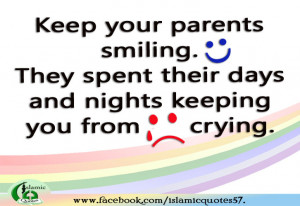 Islamic Quotes About Parents Love Keep your parents smiling