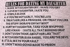 rules for dating my daughter more daddy rules daughters t shirts daddy ...