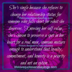 she s single because she refuses to change her relationship status for ...