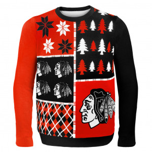 Chicago Blackhawks Busy Block Ugly Sweater