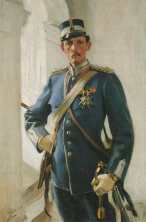 Painting of prins Carl in his blue, by Anders Zorn.