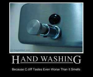 Hand Washing in Hospitals - Funny Sign for Infection Control