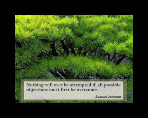 ... Objections Must First Be Overcome ” - Samuel Johnson ~ Nature Quote