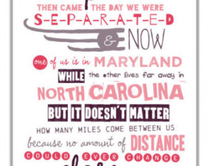 ... Print Set. Personalized I Miss You Gift. Best Friend Long Distance