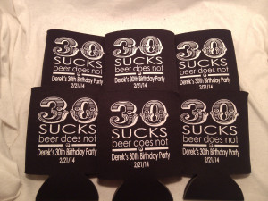 Funny Koozie Sayings for Adult Birthday Party Favors