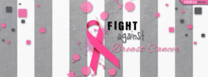 Gray Striped Fight Against Breast Cancer Facebook Cover