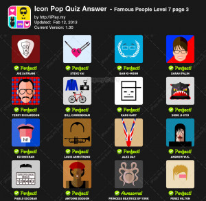 Icon Pop Quiz Answer Famous...