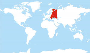 Eastern Europe Location Highlighted The World Map