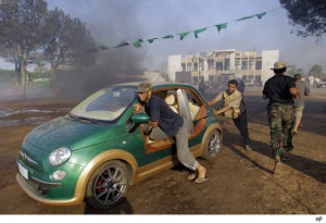 Libyan rebels claim Gadaffi's electric Fiat 500