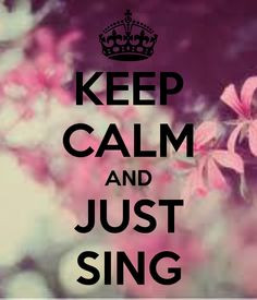 Sing, sing a song....