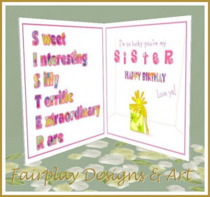 Cute Birthday Card Ideas For Sister Funny sister quotes