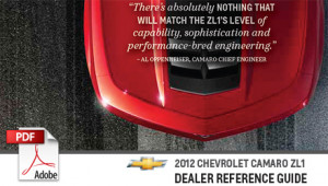 2012 Camaro ZL1 Dealer Reference Guide - Specs and more! PDF DOWNLOAD!