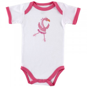 Baby girl Sayings pretty in pink Flamingo Bodysuit ,Baby clothing 0-3 ...
