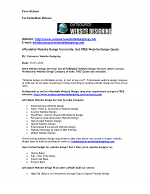 Affordable Website Design from India, Get FREE Website Design Quote by ...