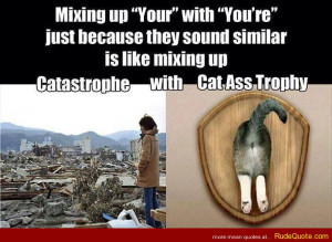 ... similar is like mixing up “catastrophe” with “cat A*s Trophy